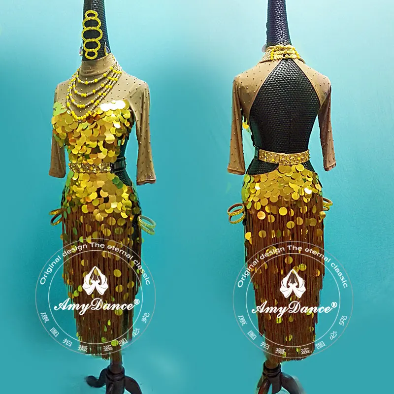 Sexy Backless Side Split Collo Alto Paillettes Dinamico Nappa Lunghi Cha  Cha Vestito Da Ballo Latino Concorrenza Costume - Buy Cha Cha Latino Vestito  Da Ballo Product on Alibaba.com