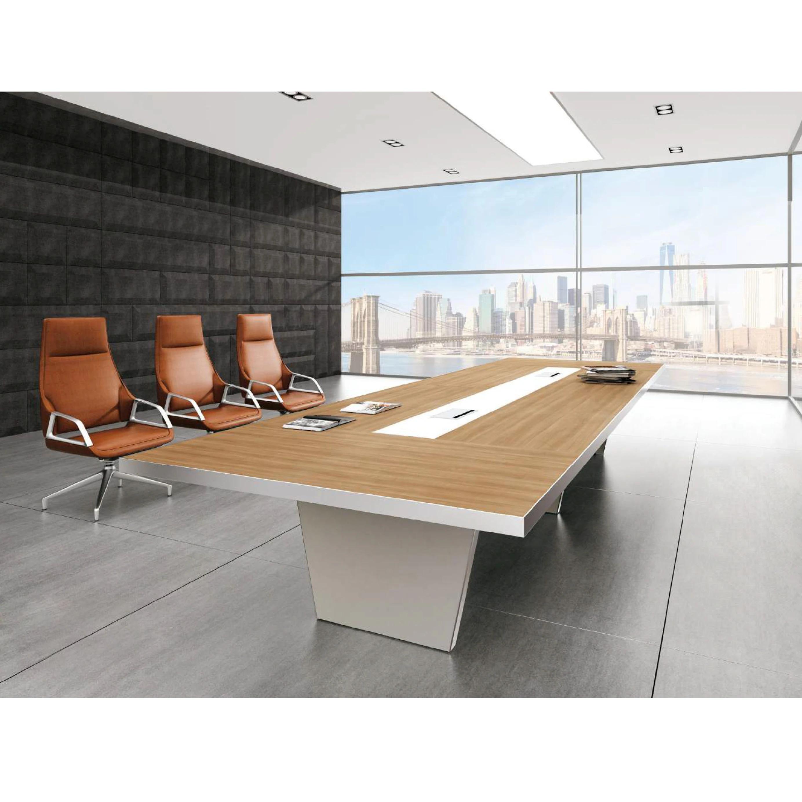 Small Rectangular Conference Room Table Office Furniture Type Melamine Meeting Table