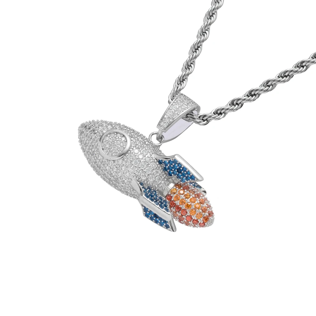 BES Popular Iced Out Colorful 925 Sterling Silver Charm