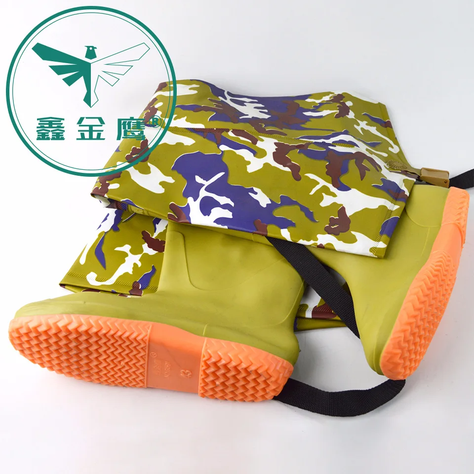 Камуфляжные узорчатые бежевые удлиненные ботинки 80 см выше колена для рыбалки, полевые ботинки против шистосомиаза