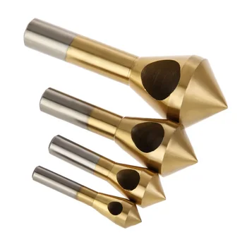 best seller High speed steel titanium-plated oblique hole chamfering deburring boring drill set