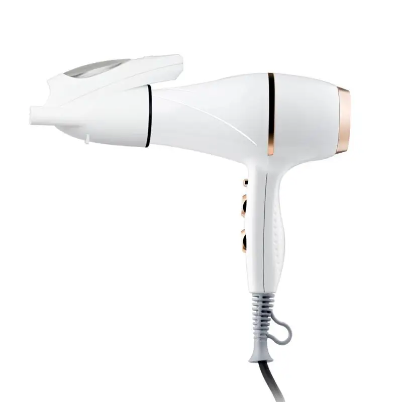 Amazon.com: Secador de pelo profesional con difusor – 1875 W de turmalina  iónica de cerámica soplado para estilo sedoso, sin encrespamiento con 2  concentradores de secador de pelo – difusor activador de