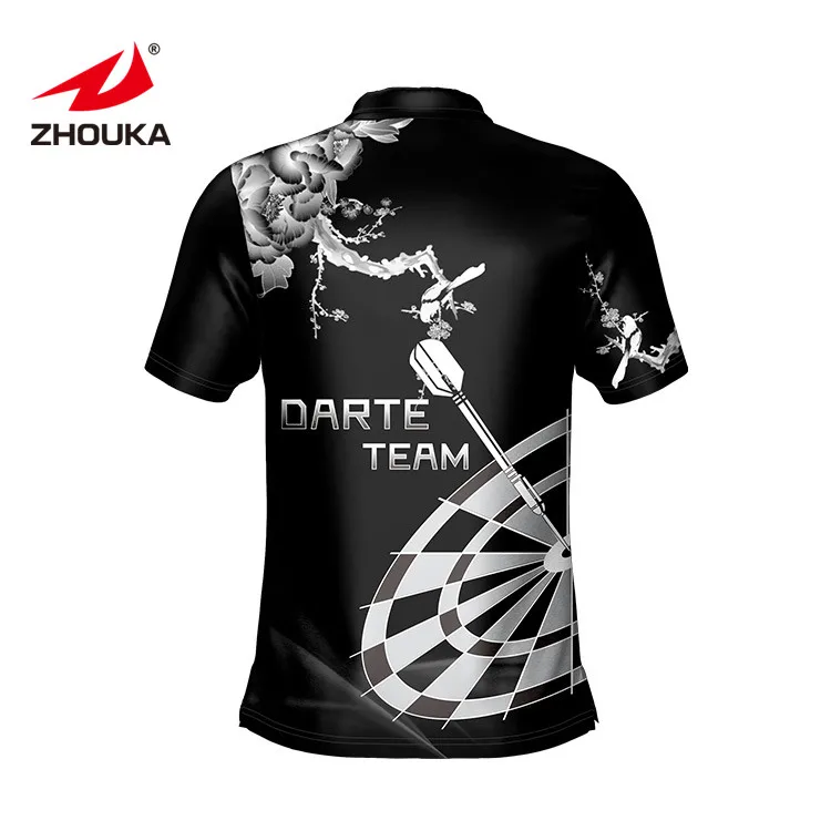 Source New design custom design darts polo shirt wholesale darts jersey  Sports running dart wear shirts on m.