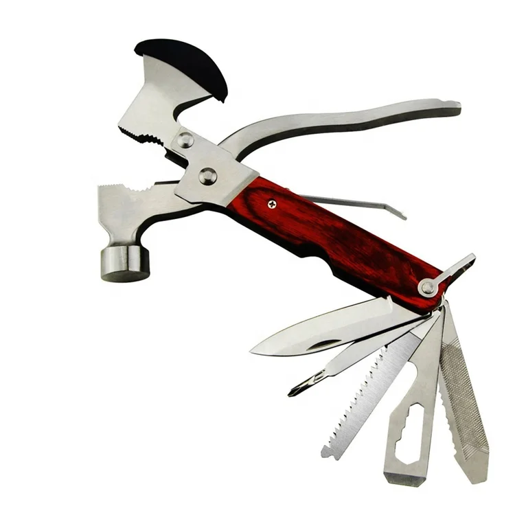 Steel Claw Hammer with Wood Handle Multi-Tool for Outdoor Survival