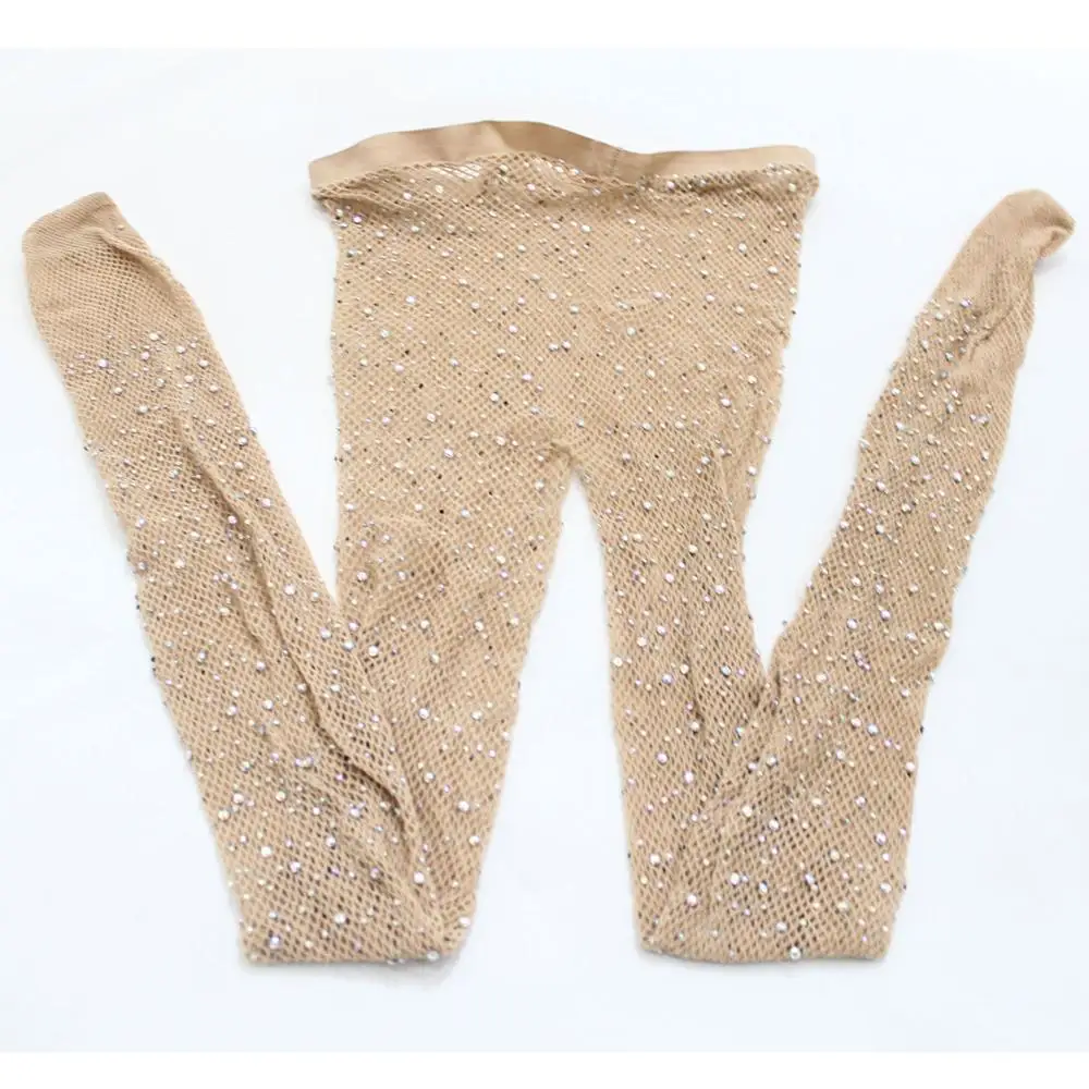Пикантные блестящие нейлоновые колготки Rongrong женские леггинсы со стразами