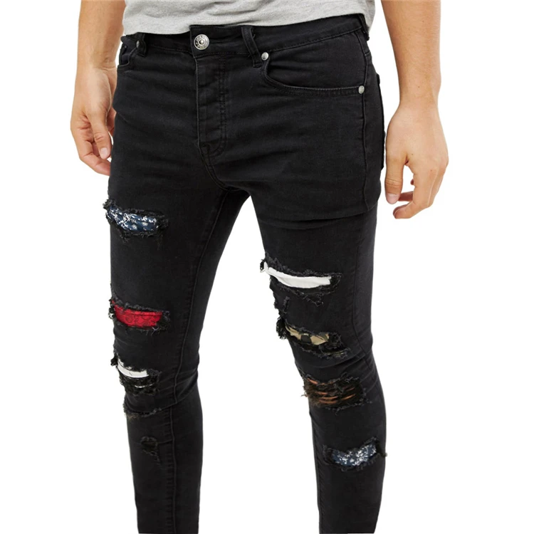 2019 Nuevo Estilo De Moda Ripped Skinny Contenida Hombres - Buy Pantalones Vaqueros Ajustados Para Hombre Product on Alibaba.com