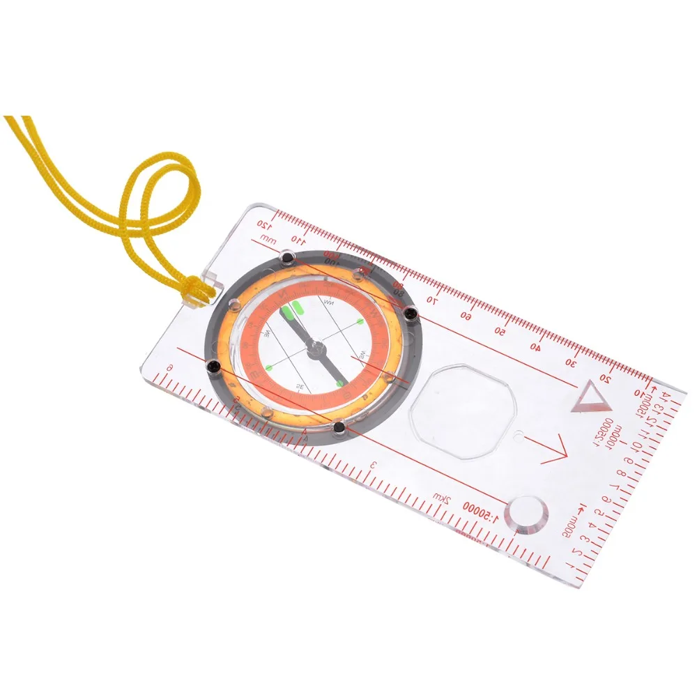 Measuring Ruler Scout Orienteering Portable Map Reading Rotating Navigation Outdoor Map Scales Compass for Travel Hiking