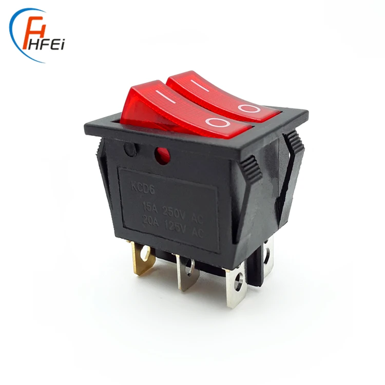 JINXIAN 4 interruttori a bilanciere, AC 250 V, 16 A, 125 V, 20 A, con copertura impermeabile, interruttore a bilanciere rotondo, interruttore a levetta 230 V, impermeabile per diversi tipi di