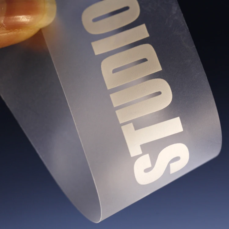Custom Printing Transparent Clear Soft Thin Washing Care Silicon TPU Labels for Clothing Garment Wash Care Labels Tpu Label