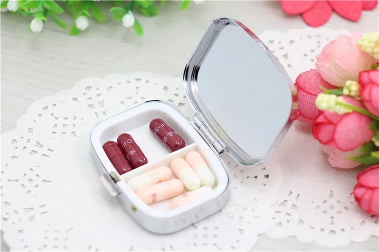 Портативный таблетки металла хранения разного рода дисков коробка может сделать изготовленный на заказ логотип