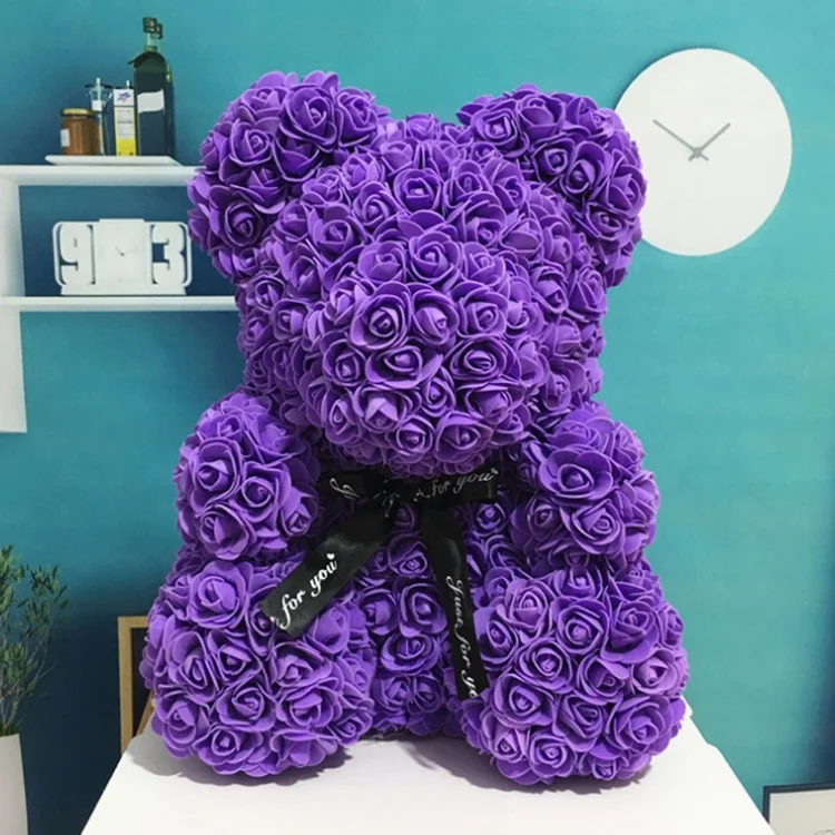 San Valentín De Espuma Floral Oso De Peluche Presente - Buy Jabón De San  Valentín Artificial Rosa Oso Para Navidad Product on 