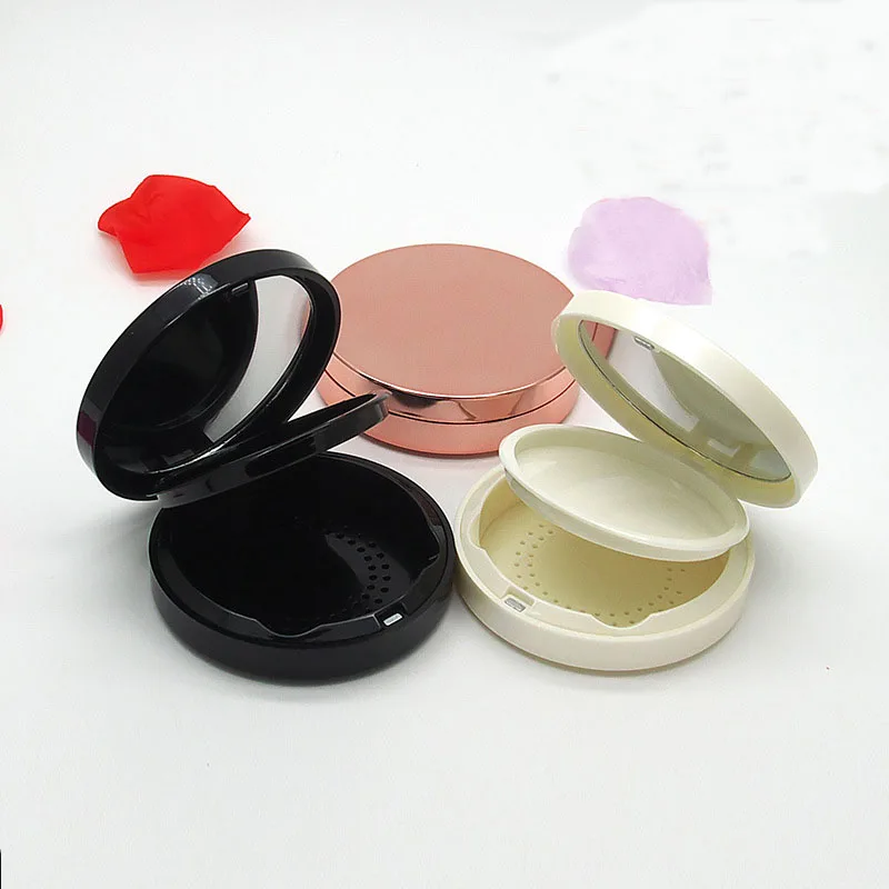 Empty Waterproof Magnetic Double Makeup Compact Powder Case With Mirror