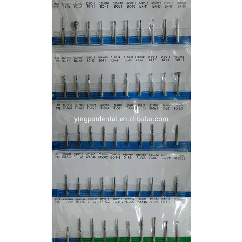 100pcs Dental Diamond Burs TR-S13 - High Speed For Crown & Cavity Preparation