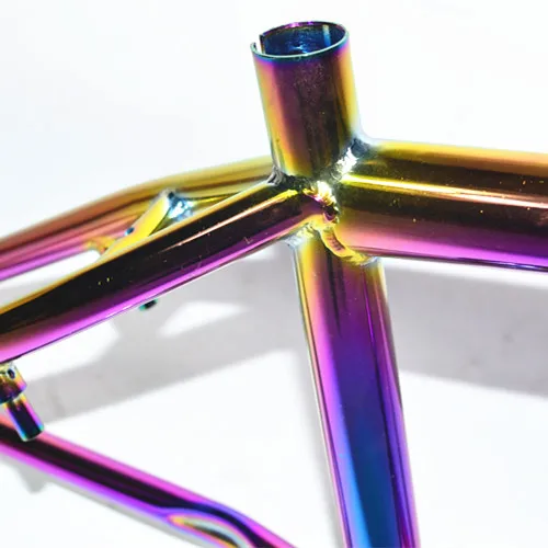 Forcella ALTA Bici 20 MX Acciaio 1-1/8 Senza Filettatura Neon Oil Slick - Taiwan