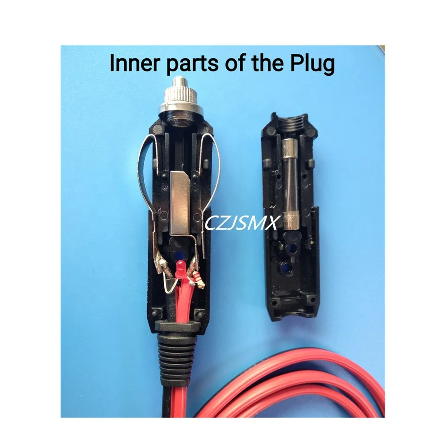 car cigarette lighter positive negative MX 12 Volt Auto Cigarette Lighter Plug with Red LED Light
