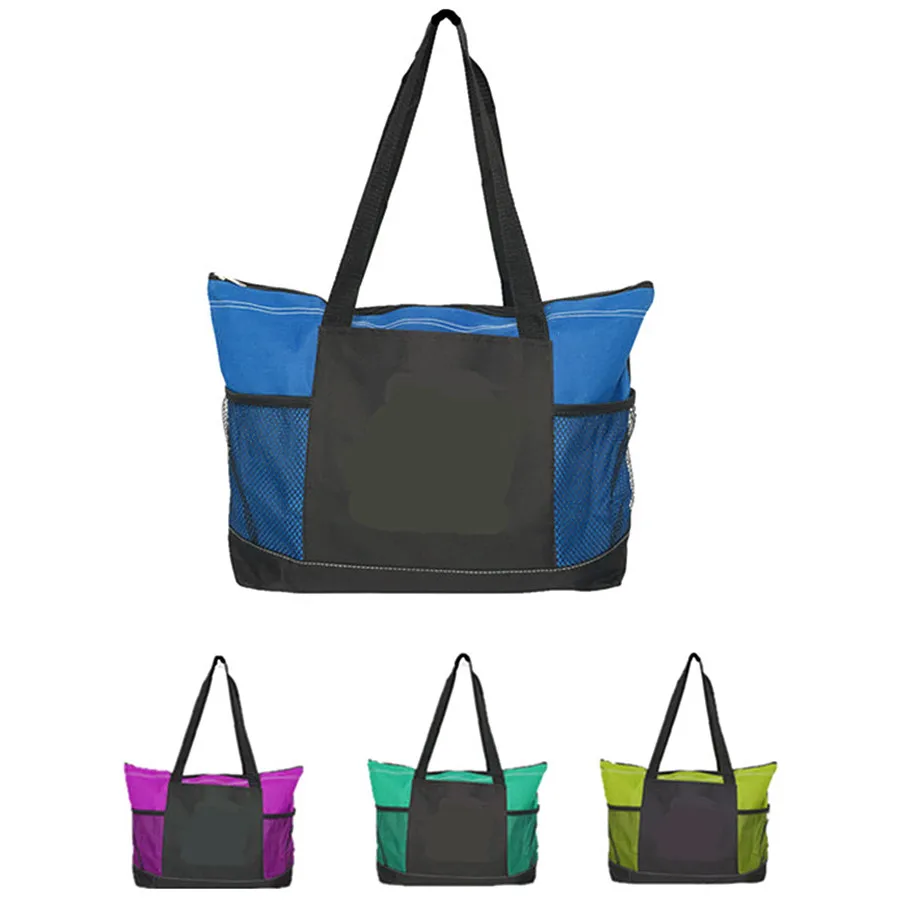 bag heavy duty mesh pockets 600d polyester walker tote bags