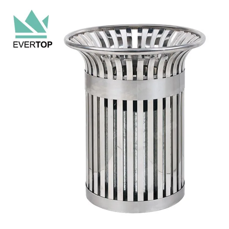 Woodview Outdoor Recycling Trash Can with Dual Litter Bin & Trash Bin, Plastic Wood Outdoor Double Trashcan Outdoor Dustbin