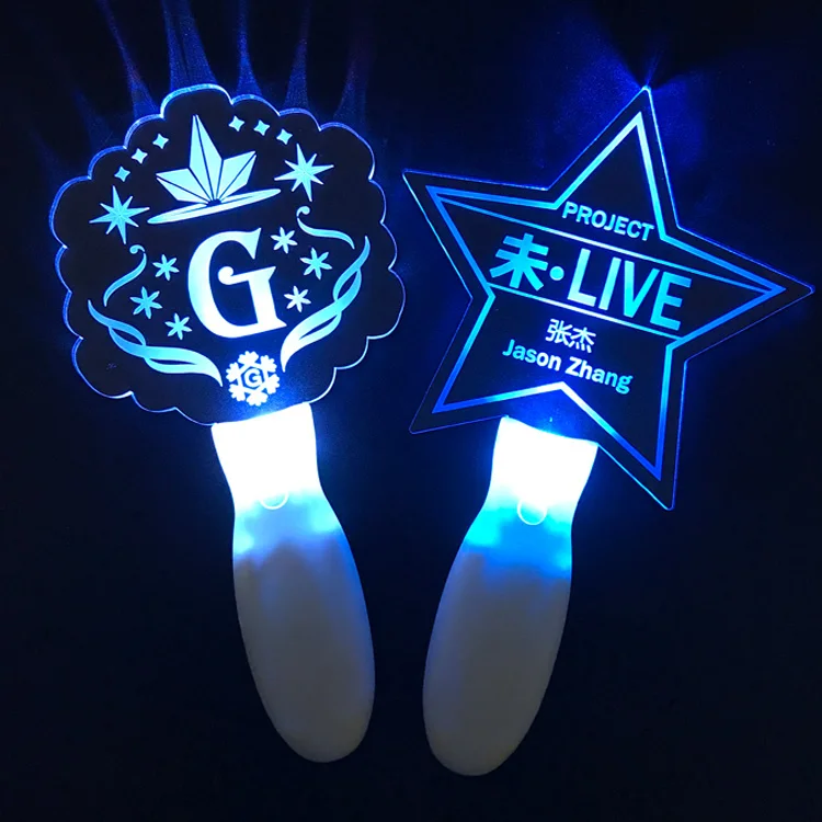 Custom Logo and Shape Acrylic LED Stick Glow in the Dark Flashing Stick for Concert Party Events Party Favor