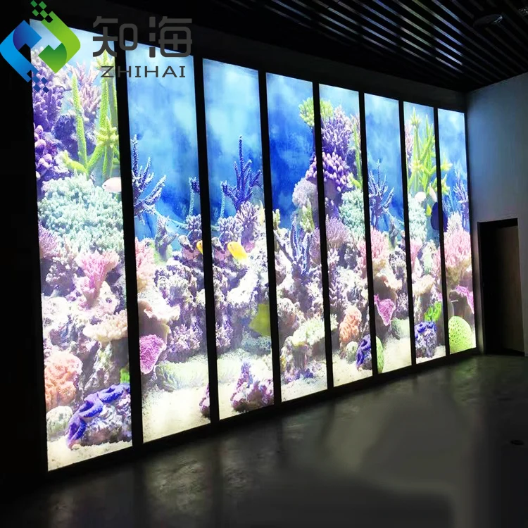 interior decoration material advertising led light box UV print 3d ceiling pvc