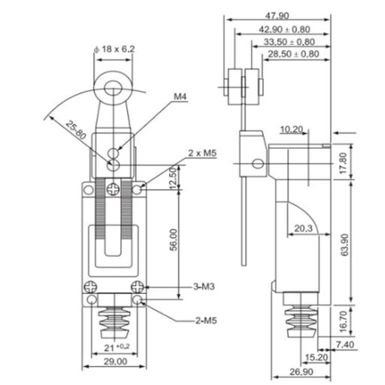 TZ-8108 Limit Switch - Reliable, Compact, and Versatile