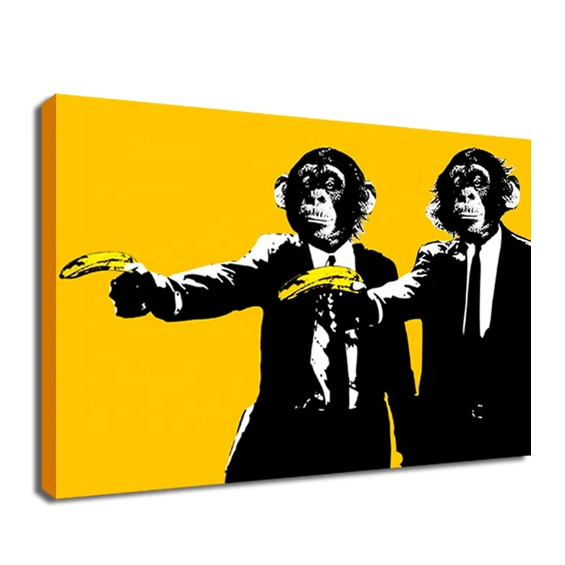 identifikation fred Modsige Room Decor Pulp Fiction Formal Wear Monkey Hold Banana Guns Pop Art Poster  Print Canvas Wall Painting - Buy Pop Art Poster,Canvas Wall Painting,Pulp  Fiction Print Painting Product on Alibaba.com