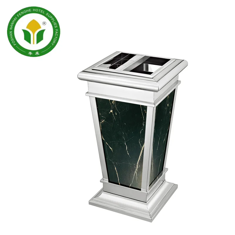 
 Голден лобби отеля, общественная мусорная корзина из нержавеющей стали, мусорная корзина  