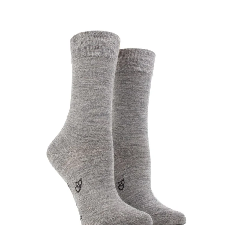 Comfortable 60g heather grey 100% cotton socks made in China