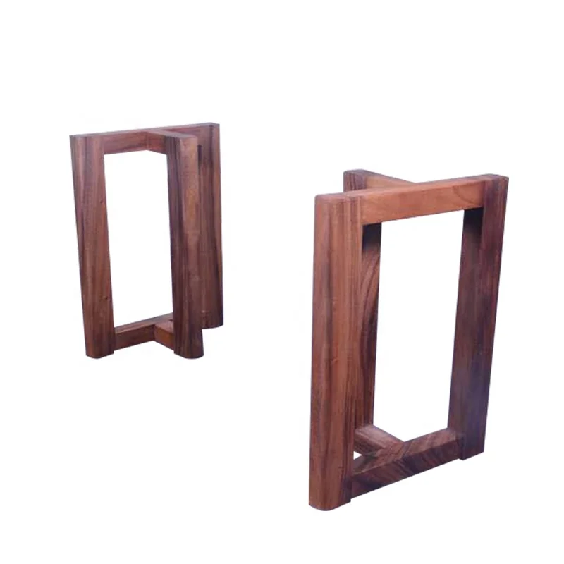 Solid Wood Table Leg Table Base for Dining Table Walnut Wood  in Stock No Need Assemblings