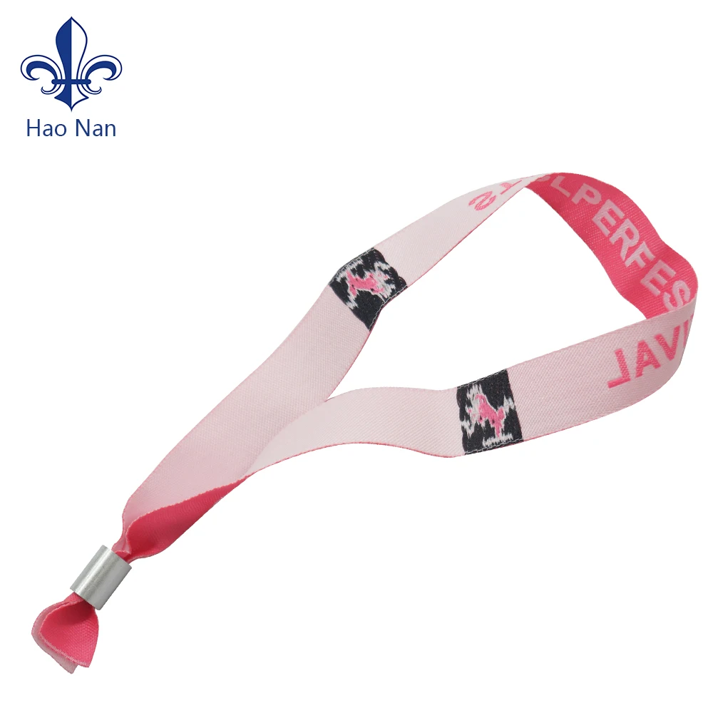 Настроить логотип печатных текстильных фестиваль ткань браслеты для деятельности