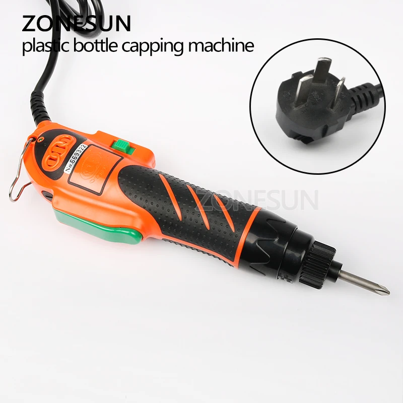 ZONESUN Электрический 10-50 мм ручной инструмент для укупорки бутылок пластиковая круглая крышка для бутылок винтовая укупорочная машина
