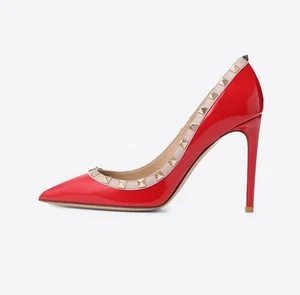 Tailingjia 2019 Custom Brand Fashion Rivet Pointed Toe Pumps Shoes Studs Ladies High Heel Shoes Sexy Women Pumps Shoes