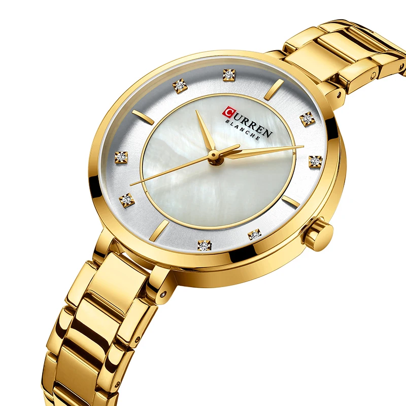 CURREN 9051 Women Newest Quartz Watches Stainless Steel Dress Bracelet  Ladies Watch