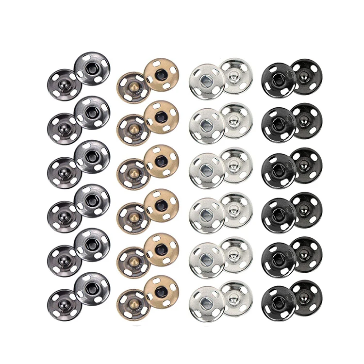 Source Best Sale Metal Press Stud Double Snap Button Stainless Steel Lion  Iron Silver Size 00# 0# Clothing Press Studs Supplier on m.