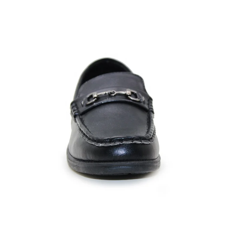 Удобные слипоны для детей, черные кожаные повседневные лоферы, Униформа, школьная обувь для мальчиков