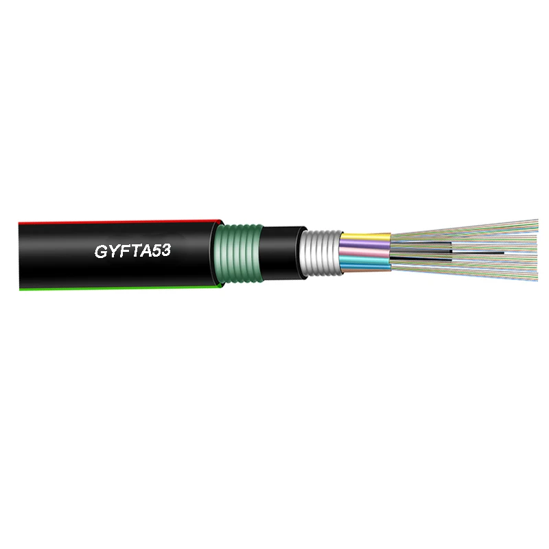 Многожильный свободная Лежащая бронированная трубка GYFTA53 8 core 12 core волоконно-оптический кабель