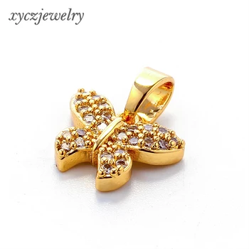 Cute elegant accessories pendant charms necklace butterfly drop personalized gold jewelry sets