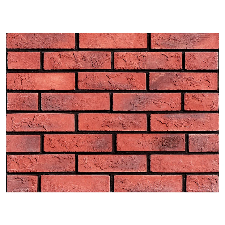 Faux Old Red Cladding Veneer Tiles Facade Brick slip Fascia Wall Thin Brick Artificial Flexible Stone