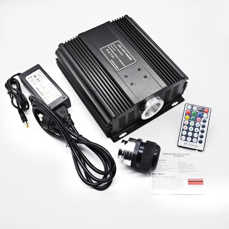 45 Вт DMX512 RGB волоконно-оптический Звездный потолочный светильник двигатель для украшения помещений