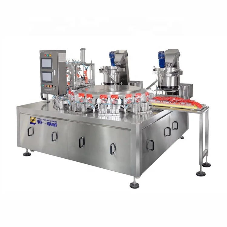 Factory Price Fully Automatic PLC Controlled Mechanical Spout Inserting Sealing Machine for Juice Food Beverage Chemical Plastic