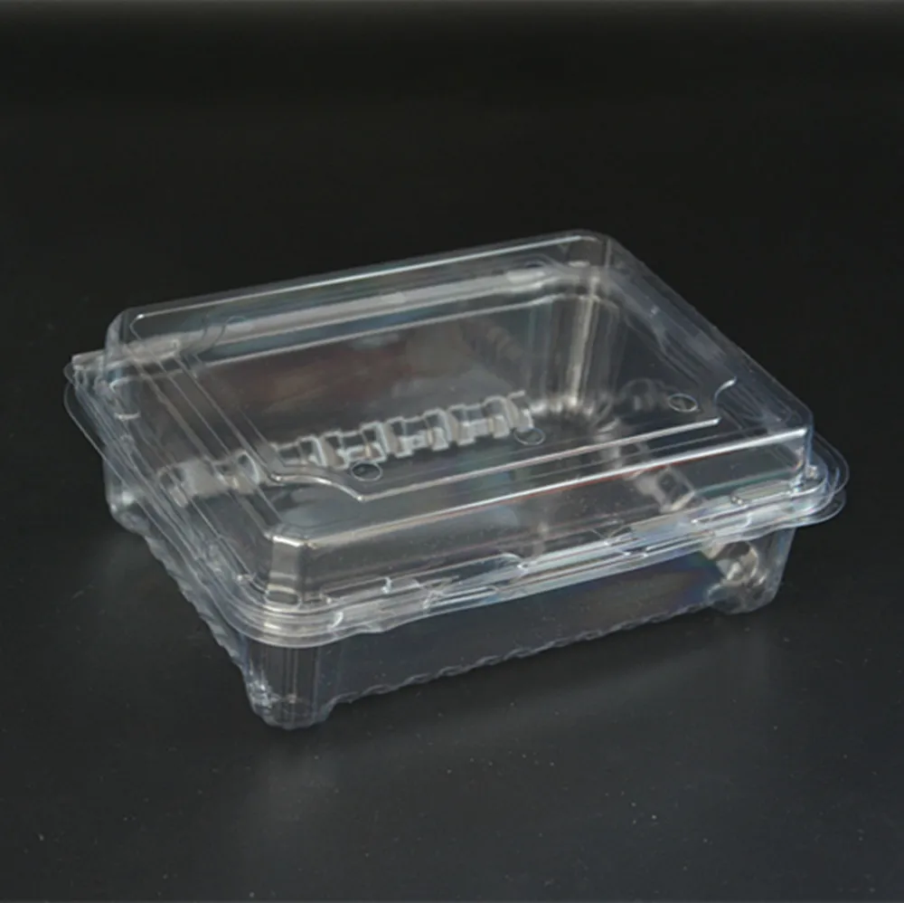 
250 г прозрачный ПЭТ пластиковый пищевой контейнер с крышкой/пластиковая раскладушка упаковка для фруктов 