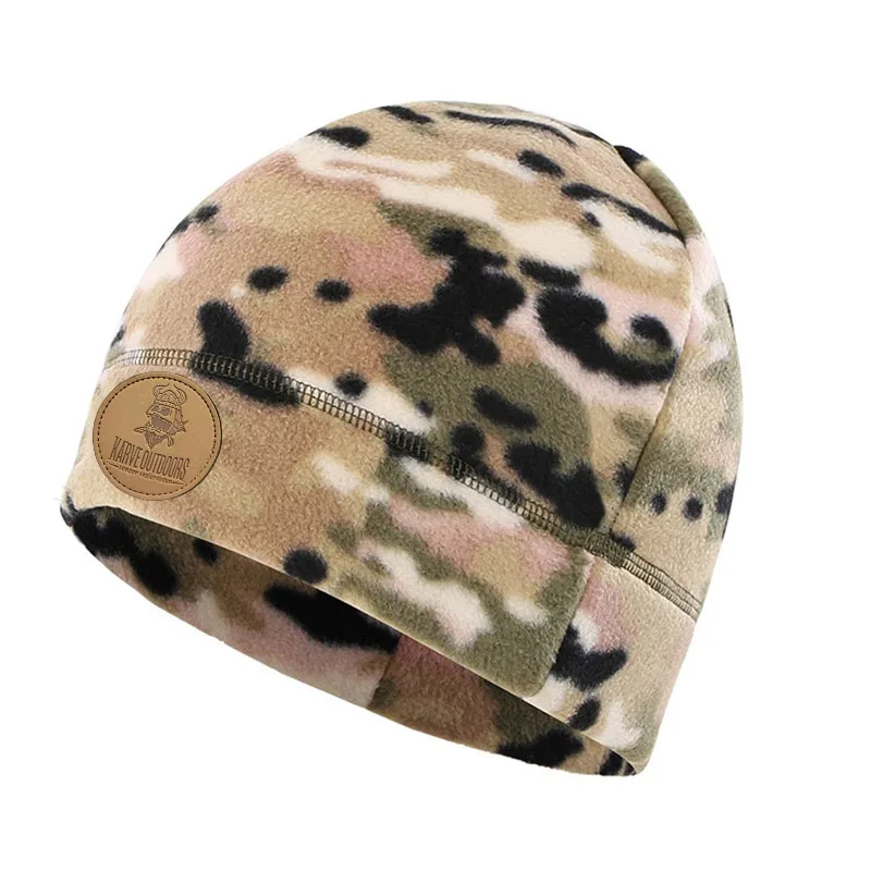 camouflage fleece beanie