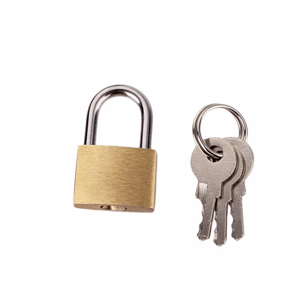 24 pcs  20mm Mini Brass Padlocks Tiny Safety Box Locks Keyed Jewelry 2 Keys 