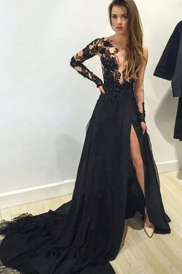 long black evening dress Francesca' Backless Cutout Gown-Black Moda Glam Boutique perfect for making a memorable impression at your next special event Izmir Black Gowns Chiffon Long