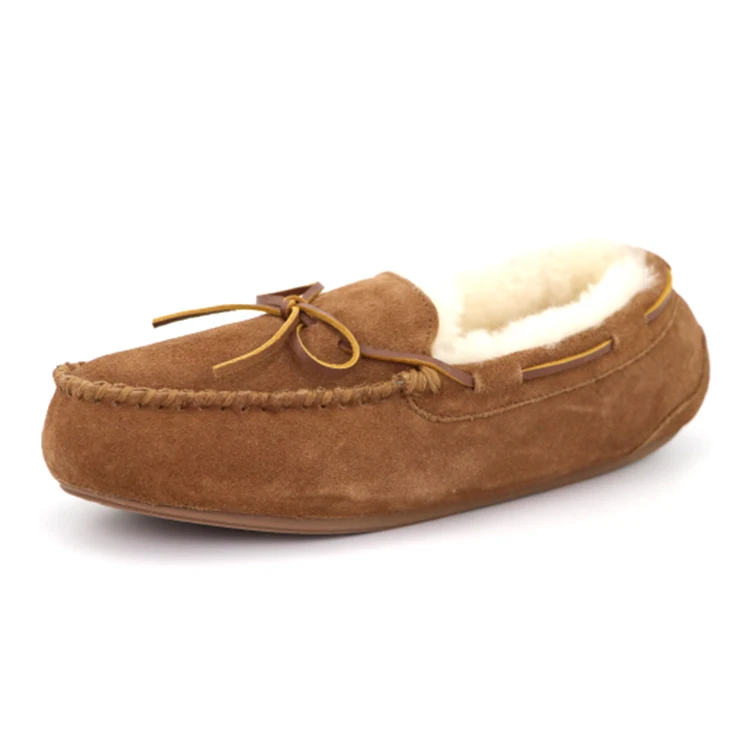 mens fur moccasin slippers