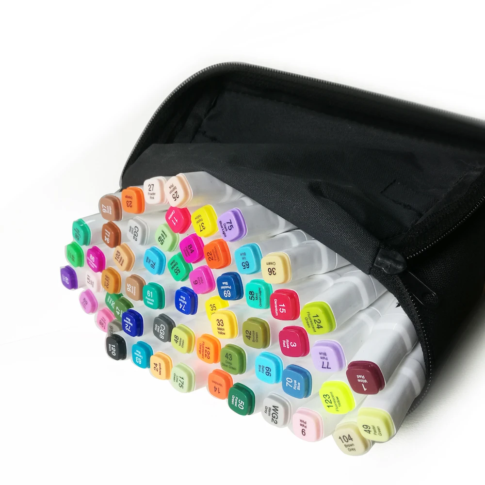 60 Alcohol Based Dual Tip Twin Art Permanent Markers