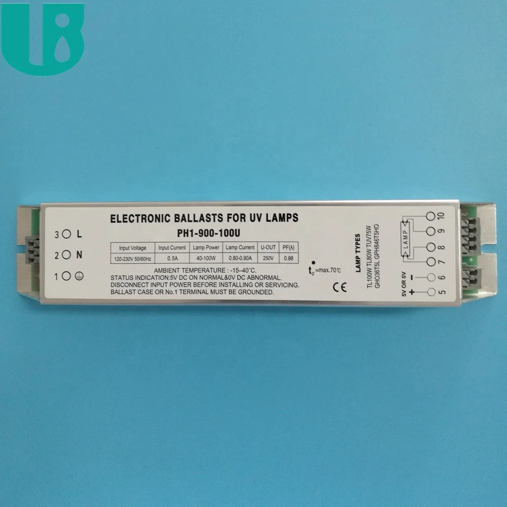 PH1-900-100 UVT 75w  60w 100w uv lamp inverter T5 Electronic Ballast for uv lamp
