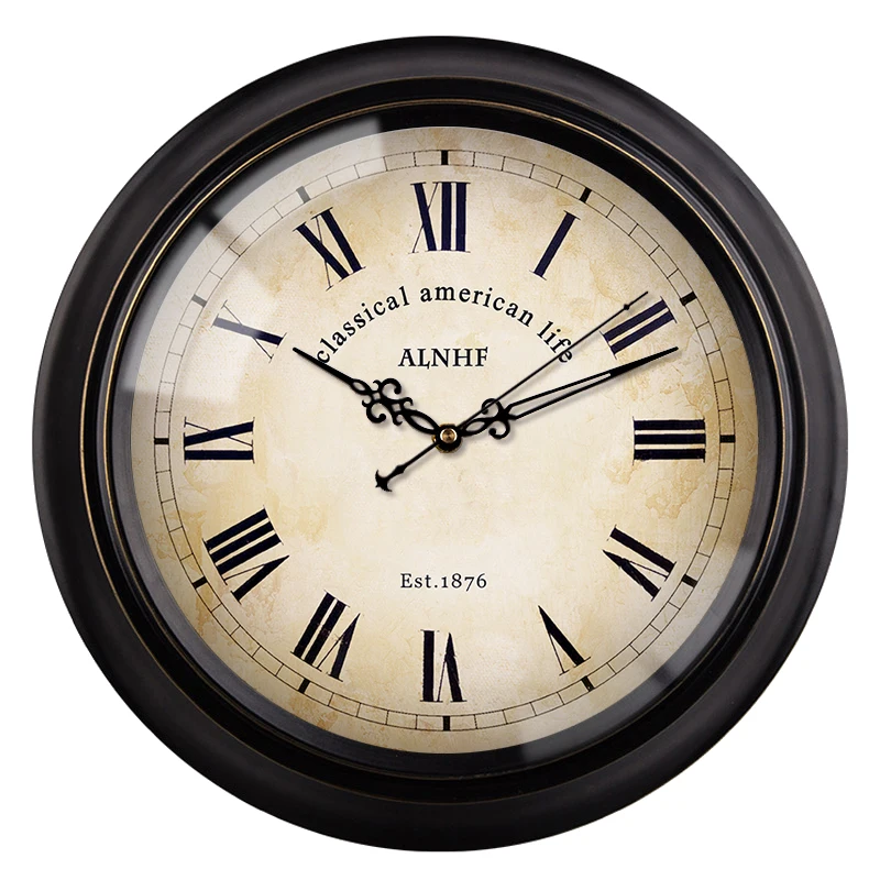 欧美复古风格创意壁钟美国时钟家居装饰装饰创意礼品挂钟