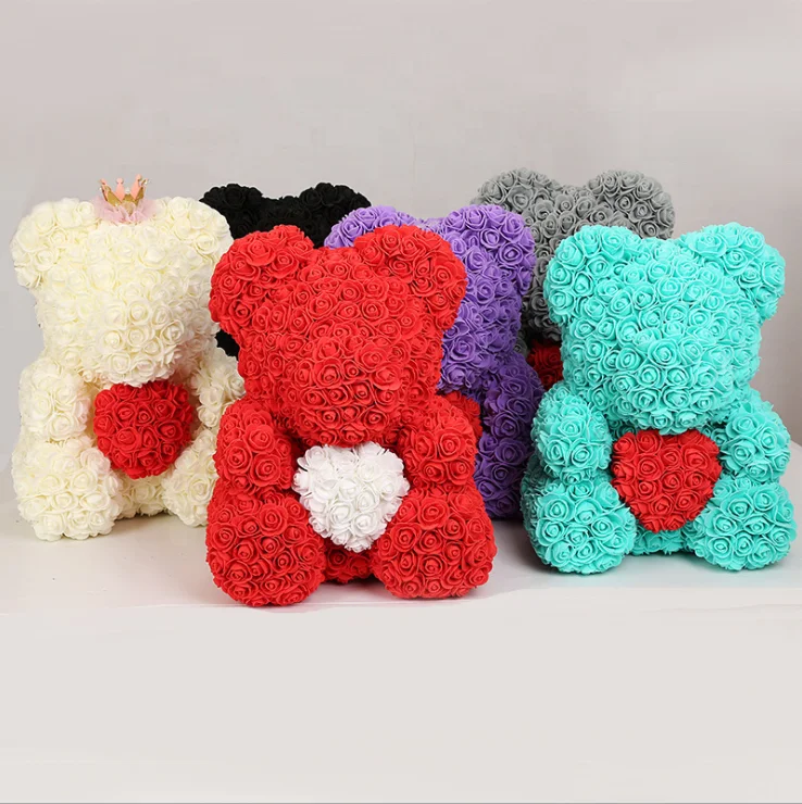 Pe Foam Teddy Handmade Rose Bear 