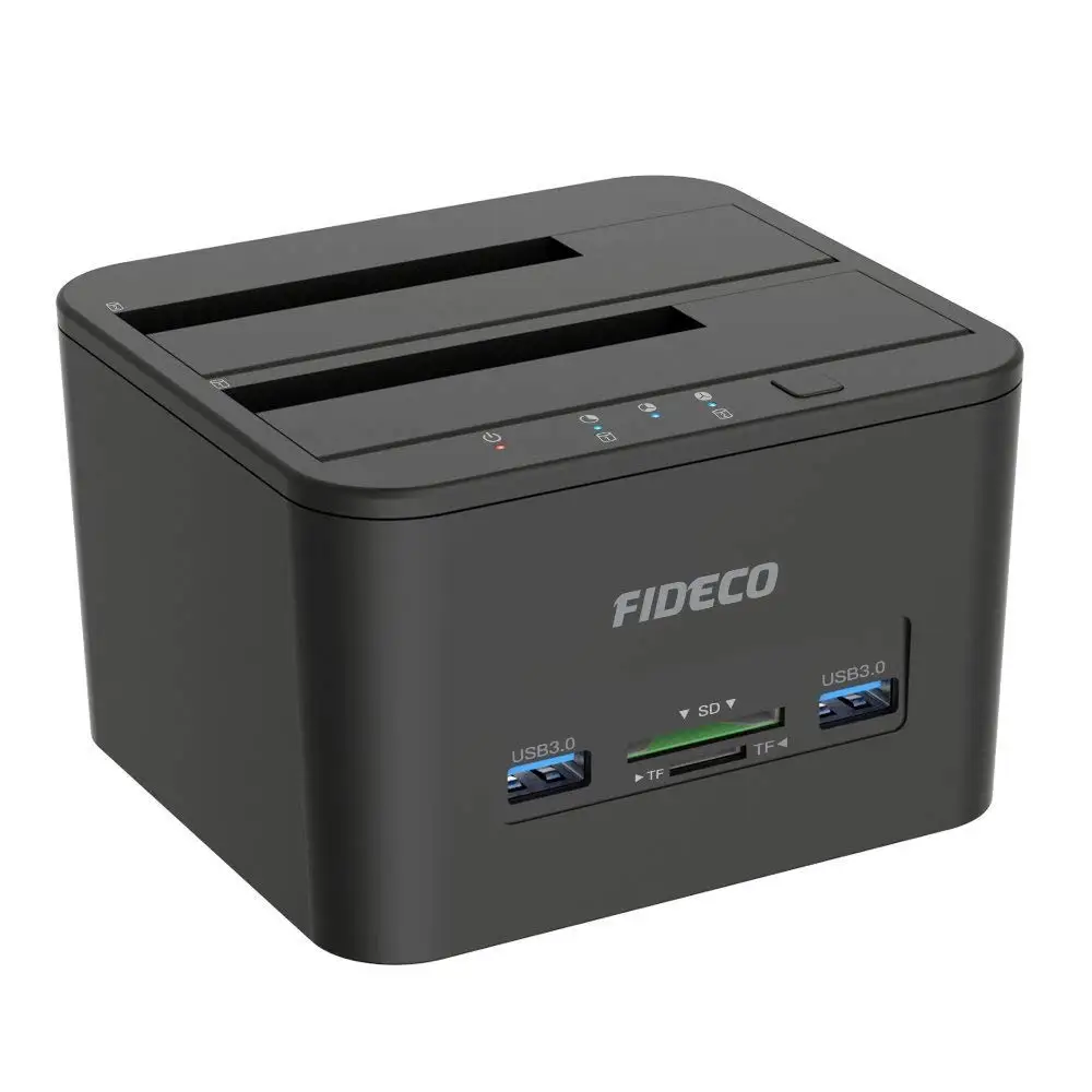 Source FIDECO Dual 3.0 hard drive dock docking station 2.5 3.5 with card reader on m.alibaba.com
