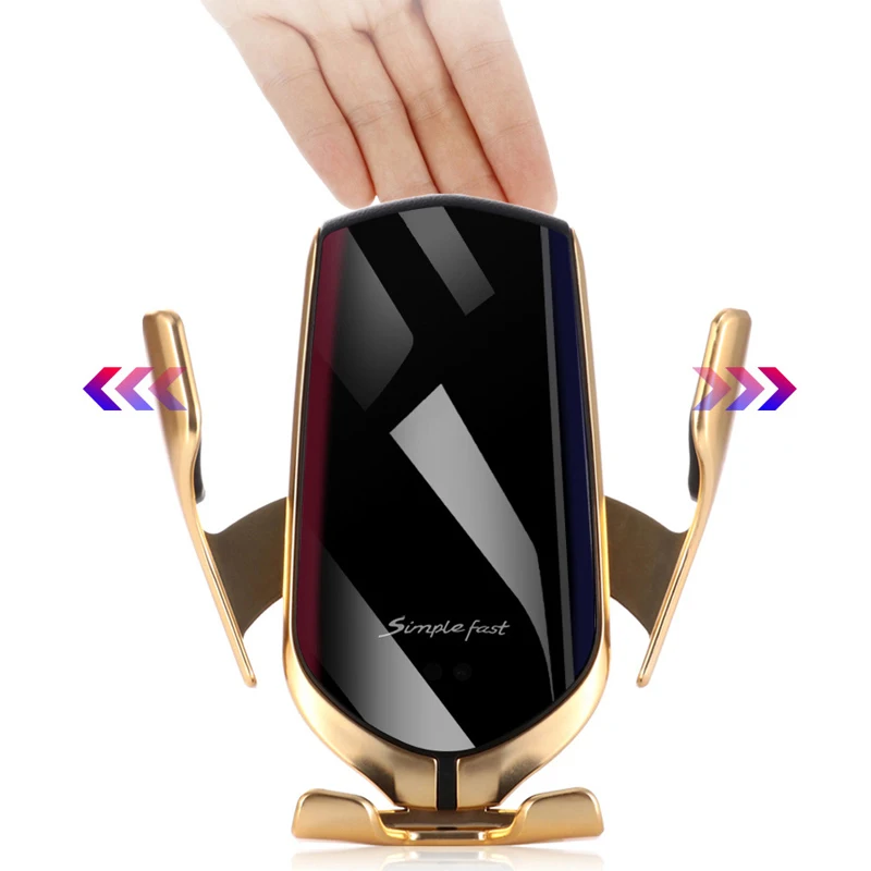 Лидер продаж, Быстрое беспроводное зарядное устройство qi 10 Вт, автомобильный держатель для телефона R2